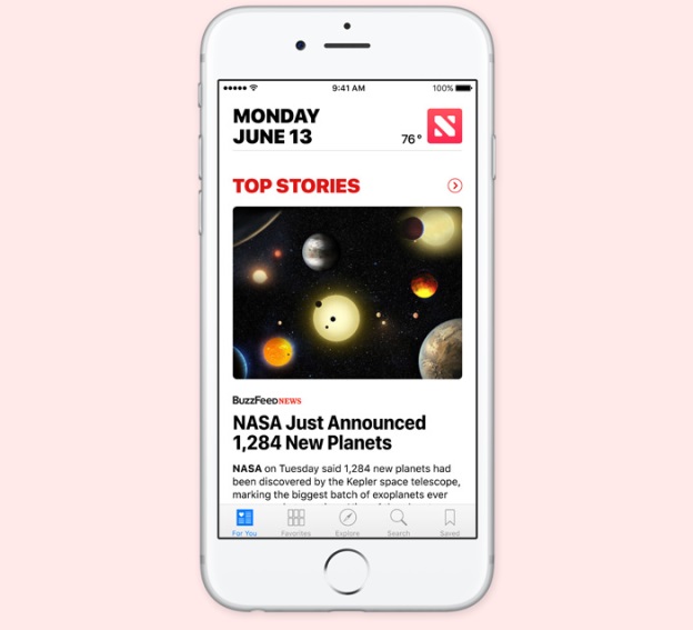 News app ใน iOS 10 แยกส่วนข่าวที่ตรงต่อความสนใจของผู้ใช้ด้วยแท็บ For You