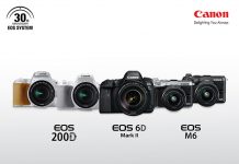 แคนนอนเปิดตัวกล้อง EOS 6D Mark II, EOS 200D และ EOS M6 ครั้งแรกอย่างเป็นทางการ เพื่อเป็นการเฉลิมฉลองครบรอบปีที่ 30 ของกล้องตระกูล EOS