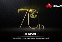 หัวเว่ยขยับตำแหน่ง สู่อันดับที่ 70 แบรนด์ยอดเยี่ยม โดย Interbrand ประจำปี 2017