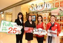 บัตรเครดิตกสิกรไทยแจกความอร่อย ที่ ร้านเครือซูกิชิ “รับคืนรวมสูงสุด 25%”