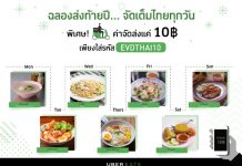 ย้ำความสำเร็จ UberEATS กับแคมเปญ “Everyday Thai” มอบความสุขกับอาหารไทยในทุกๆ วัน ด้วยค่าจัดส่งแค่ 10 บาท ถึงสิ้นปี