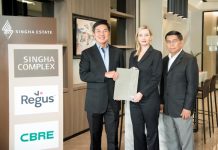 สิงห์ เอสเตท เซ็นสัญญา รีจัส ผู้เช่า ดิ ออฟฟิศ แอท สิงห์ คอมเพล็กซ์