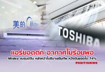 แอร์ยอดตก อากาศไม่ร้อนพอ Midea แบรนด์จีน หลังคว้าโตชิบาเสริมทัพ หวังดันยอดโต 74%