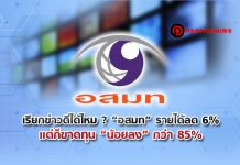 เรียกข่าวดีได้ไหม ? “อสมท” รายได้ลด 6% แต่ก็ขาดทุน “น้อยลง” กว่า 85%