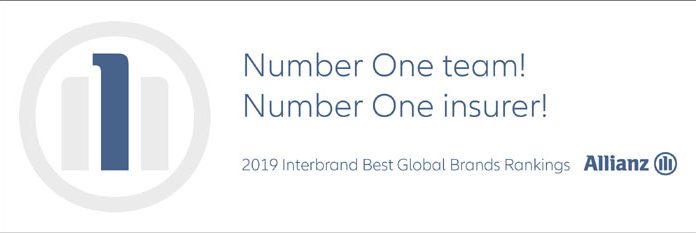 อลิอันซ์ ยืนหนึ่งแบรนด์ประกันอันดับ 1 ของโลก จากการจัดอันดับ Interbrand Global Brand Ranking 2019