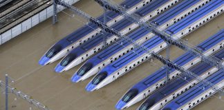 ตัดใจ! ญี่ปุ่นยอมทิ้งรถไฟชิงกันเซ็งหลังจมน้ำท่วมไต้ฝุ่น สูญ 15,000 ล้านเยน