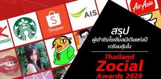 บทสรุปผู้เข้าชิงรางวัลโซเชียลมีเดียแห่งปี เตรียมลุ้นใน Thailand Zocial Awards 2020