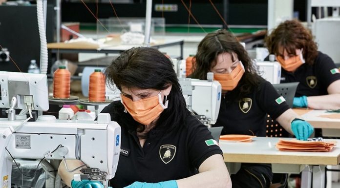 งดแรงชั่วคราว! “ลัมโบร์กินี” ปรับไลน์ผลิตหน้ากากอนามัยให้ รพ.ในอิตาลี สู้ COVID-19