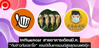Influencer สายอาหารเดือน มี.ค. “กับข้าวกับปลาโอ” แชมป์เอ็นเกจเมนต์สูงสุดบนเฟซบุ๊ก