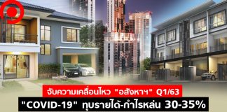 จับความเคลื่อนไหว “อสังหาฯ” Q1/63 “COVID-19” ทุบรายได้-กำไรหล่น 30-35%
