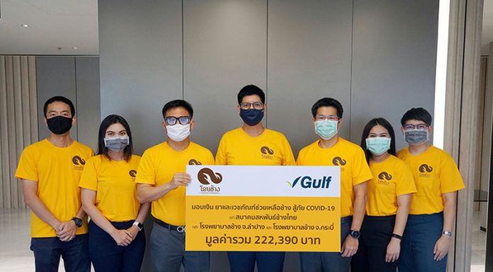 กัลฟ์ ร่วมบริจาคภายใต้โครงการ “โอบช้าง” ช่วยเหลือช้างไทย ต่อสู้วิกฤตโควิด-19