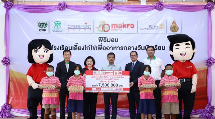 แม็คโคร นำพันธมิตรทางธุรกิจ ส่งมอบโรงเรือนเลี้ยงไก่ไข่ฯ 30 ร.ร. ในถิ่นทุรกันดารทั่วไทย