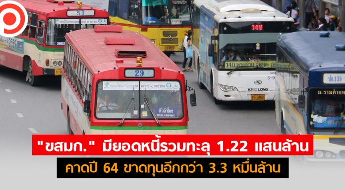 “ขสมก.” มียอดหนี้รวมทะลุ 1.22 แสนล้าน คาดปี 64 ขาดทุนอีกกว่า 3.3 หมื่นล้าน