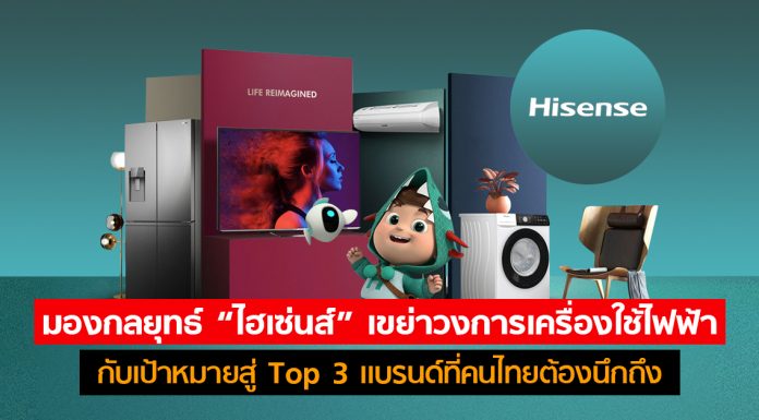 มองกลยุทธ์ “ไฮเซ่นส์” เขย่าวงการเครื่องใช้ไฟฟ้า กับเป้าหมายสู่ Top 3 เเบรนด์ที่คนไทยต้องนึกถึง
