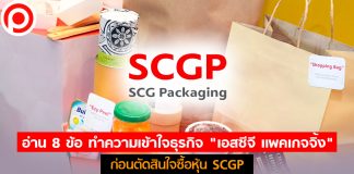 อ่าน 8 ข้อ ทำความเข้าใจธุรกิจ “เอสซีจี แพคเกจจิ้ง” ก่อนตัดสินใจซื้อหุ้น SCGP
