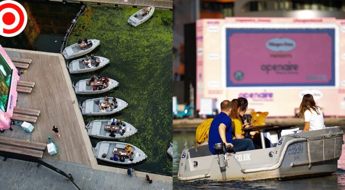 ล้ำขึ้นอีก! อังกฤษจัด “โรงหนังลอยน้ำ” สร้างประสบการณ์ใหม่ในยุค COVID-19