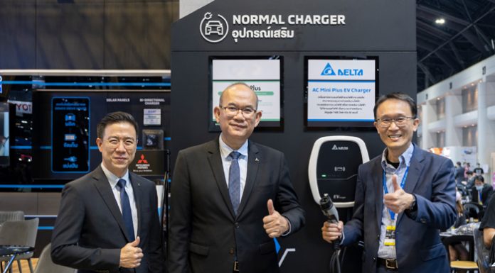 เดลต้านำเสนอโซลูชันที่ชาร์จรถยนต์ไฟฟ้า AC เพื่อรองรับการเปิดตัว Mitsubishi Outlander PHEV และแบตเตอรี่สำหรับระบบเดนโด ไดรฟ์ เฮ้าส์สำหรับที่พักอาศัย