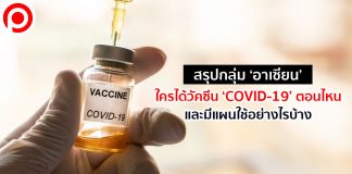 สรุปกลุ่ม ‘อาเซียน’ ใครได้วัคซีน COVID-19 ตอนไหน และมีแผนใช้อย่างไรบ้าง