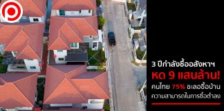 3 ปีกำลังซื้ออสังหาฯ หด 9 แสนล้าน! คนไทย 75% ชะลอซื้อบ้าน ความสามารถในการซื้อต่ำลง