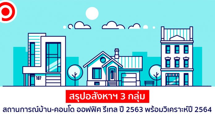 สรุปอสังหาฯ 3 กลุ่ม สถานการณ์บ้าน-คอนโด ออฟฟิศ รีเทล ปี 2563 พร้อมวิเคราะห์ปี 2564