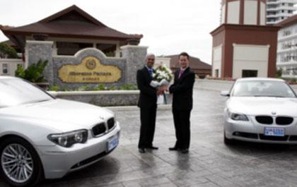 บีเอ็มดับเบิลยู ซีรี่ส์ 7 และ 5 สำหรับต้อนรับลูกค้า โรงแรมเชอราตัน พัทยา รีสอร์ท