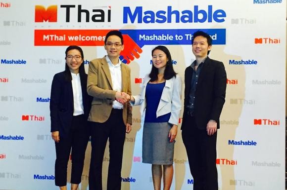 “MThai” จับคู่ “Mashable” ป้อนคอนเทนต์จากอเมริกาสู่ไทย
